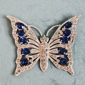 Vintage Large Staret Schrager Butterfly Art Deco Brooch Pin